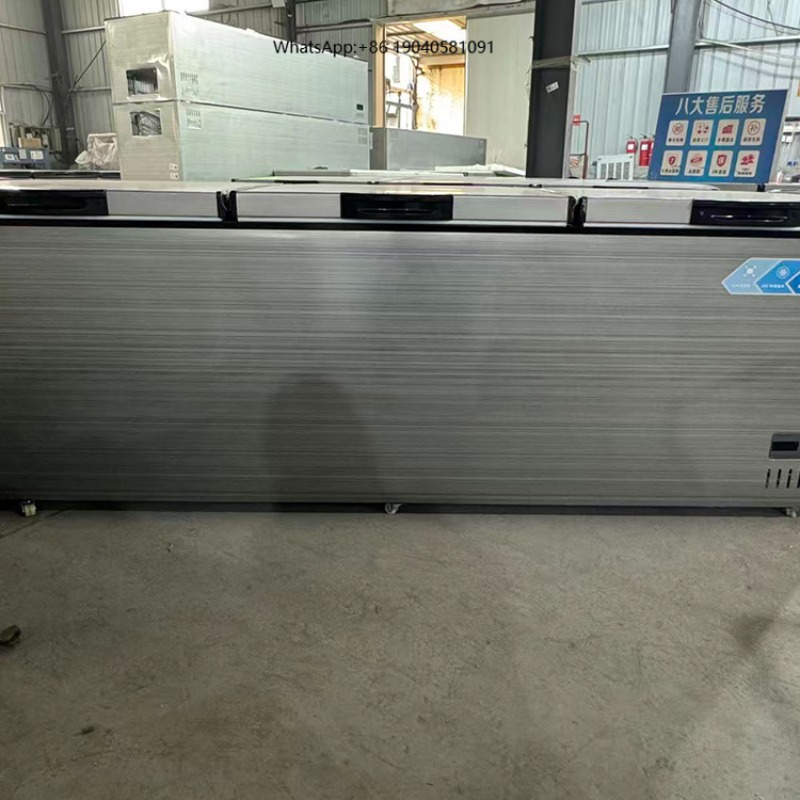 Commercial Chest Freezer - 業務用、上部開口式チェスト冷凍庫、横型冷蔵庫、1280L、直接冷却方式、手動霜取り、棚の高さ調整可能、R290冷媒