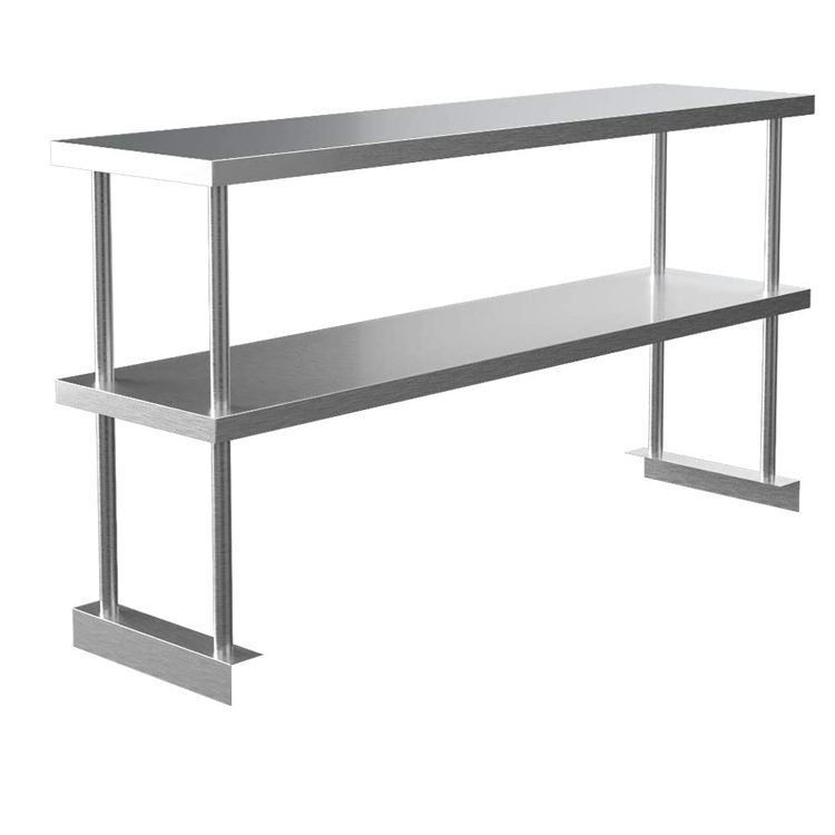 Commercial Kitchen Worktops - 業務用ステンレス製作業台トップシェルフプレップワークベンチテーブルキッチンシェルフステンレスフラットトップキッチンテーブル