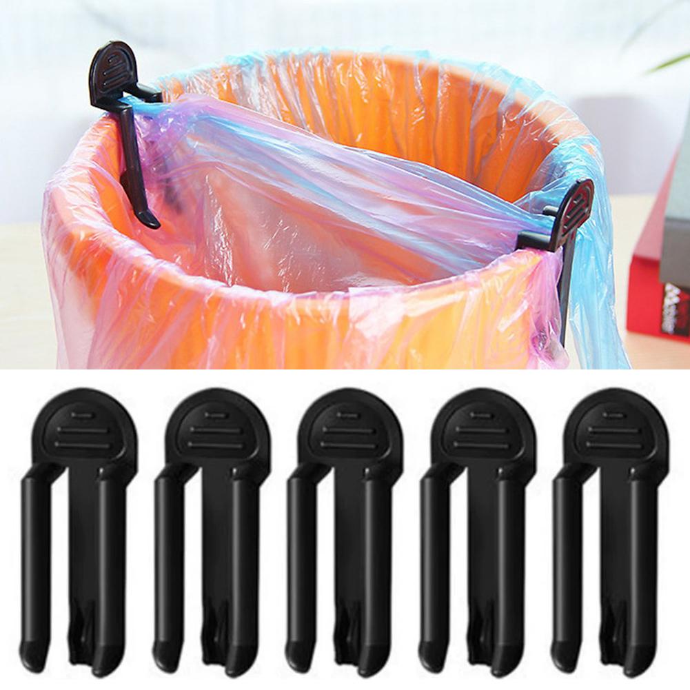 Commercial Kitchen Bin - 2/5個入りプラスチック製ゴミ袋クリップ 固定式ゴミ箱バッグホルダー ゴミクリップ ゴミ箱クランプ キッチン・バスルーム用ガジェット