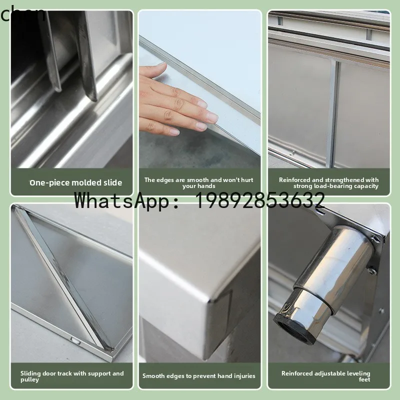 H29- キッチンステンレス鋼製ワークトップ、スライドドア付 - Commercial Kitchen Worktops のレビューと価格