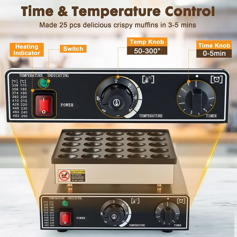 ミニパンケーキメーカー 業務用 25個 ダッチマフィンマシン - Commercial Kitchen And Bar のレビューと価格