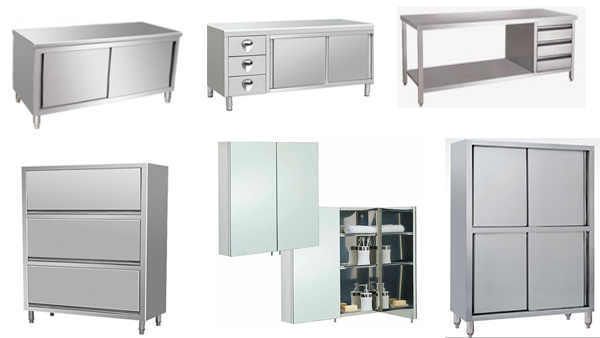 業務用厨房ステンレス製作業台（収納キャビネット付き） - Commercial Kitchen Worktops のレビューと価格