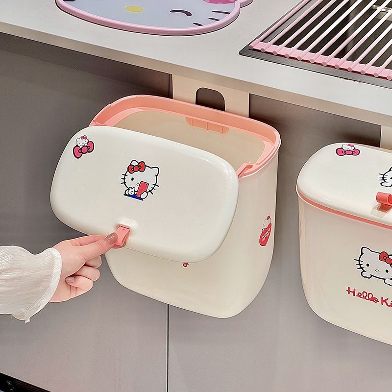 かわいい漫画防水ステッカー付き吊り下げ式ゴミ箱、防臭フリップ - Commercial Kitchen Bin のレビューと価格