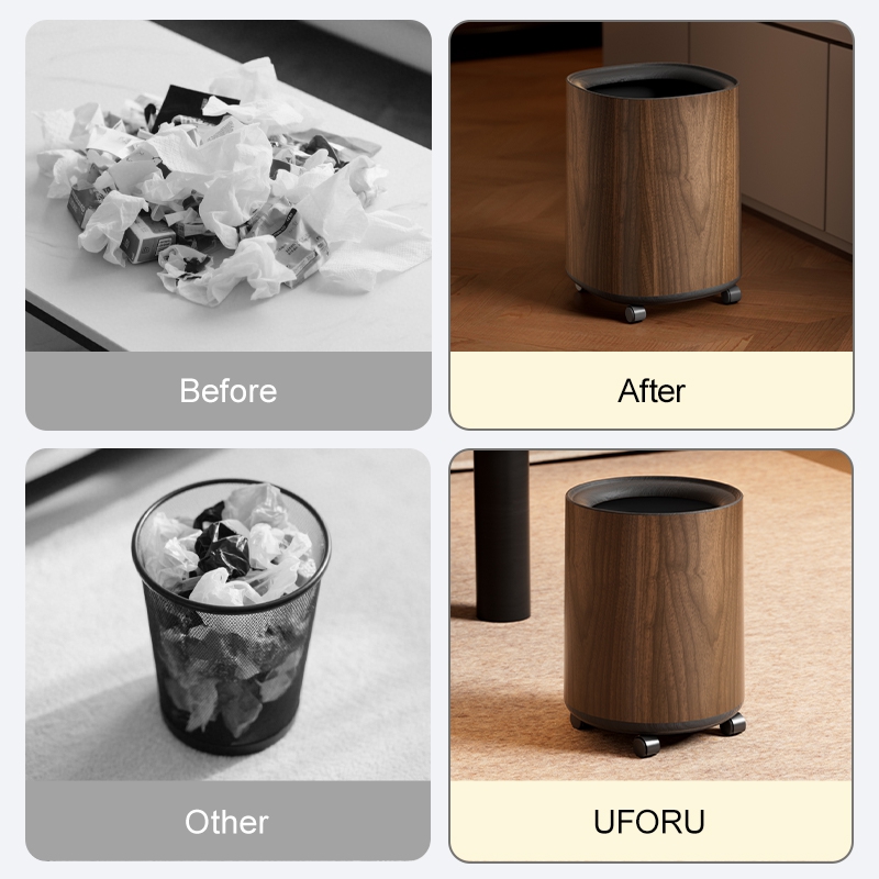 UFORU モダン木目調ゴミ箱 大容量 ダブルバケット ロー - Commercial Kitchen Bin のレビューと価格