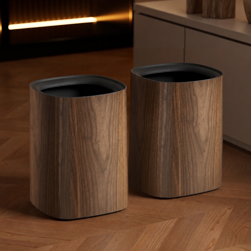 UFORU モダン木目調ゴミ箱 大容量 ダブルバケット ロー - Commercial Kitchen Bin のレビューと価格